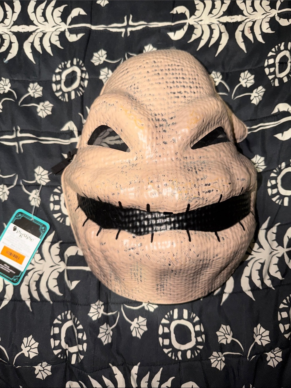 Halloween Oogie boogie’s Mask - Pale tan Creepy Face